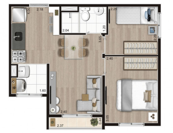 Imagem Imóvel com 2 Quartos à Venda, 36 m² em água Branca - São Paulo