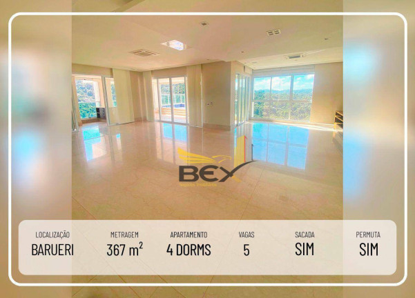 Apartamento com 4 Quartos à Venda ou Locação, 367 m² em Tamboré - Barueri