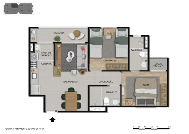 Imagem Cobertura com 3 Quartos à Venda, 132 m² em Sobradinho - Brasília