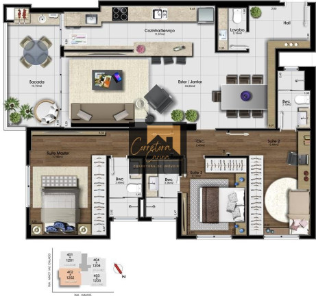 Imagem Apartamento com 3 Quartos à Venda,  em Estreito - Florianópolis