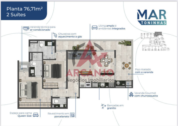 Imagem Apartamento com 2 Quartos à Venda, 76 m² em Toninhas - Ubatuba Imagem Apartamento com 2 Quartos à Venda, 76 m² em Toninhas - Ubatuba