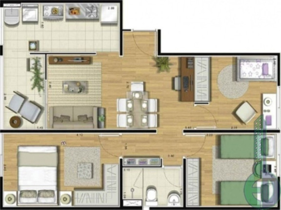 Imagem Apartamento com 3 Quartos à Venda, 59 m² em Vila Eldízia - Santo André Imagem Apartamento com 3 Quartos à Venda, 59 m² em Vila Eldízia - Santo André