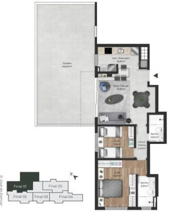 Imagem Imóvel com 2 Quartos à Venda, 75 m² em Menino Deus - Porto Alegre