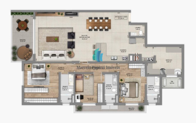 Imagem Apartamento com 3 Quartos à Venda, 171 m² em Centro - Bento Gonçalves