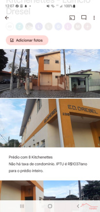 Imagem Kitnet com 8 Quartos à Venda, 186 m² em Vila São Carlos - Taubaté