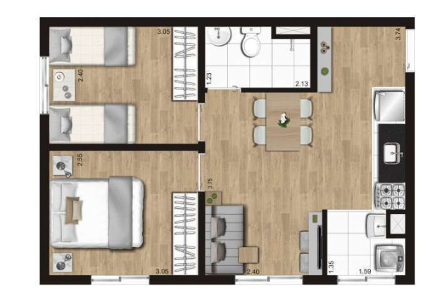 Imagem Apartamento com 2 Quartos à Venda, 40 m² em Canhema - Diadema