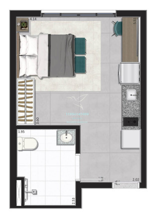 Imagem Studio com 1 Quarto à Venda, 24 m² em Campo Belo - São Paulo