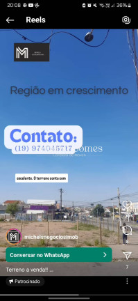 Imagem Terreno à Venda, 1.336 m² em Recanto Do Sol I - Campinas
