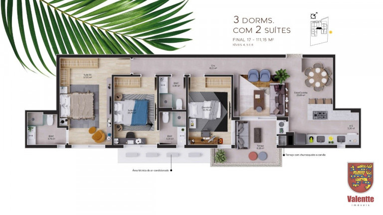 Imagem Apartamento com 3 Quartos à Venda,  em Cacupé - Florianópolis