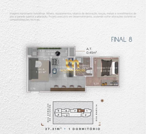 Imagem Apartamento com 1 Quarto à Venda, 37 m² em Boqueirão - Praia Grande