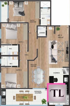 Imagem Apartamento com 3 Quartos à Venda, 70 m² em Vila Togni - Poços De Caldas