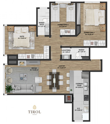 Imagem Apartamento com 2 Quartos à Venda, 50 m² em Tirol - Gramado Imagem Apartamento com 2 Quartos à Venda, 50 m² em Tirol - Gramado