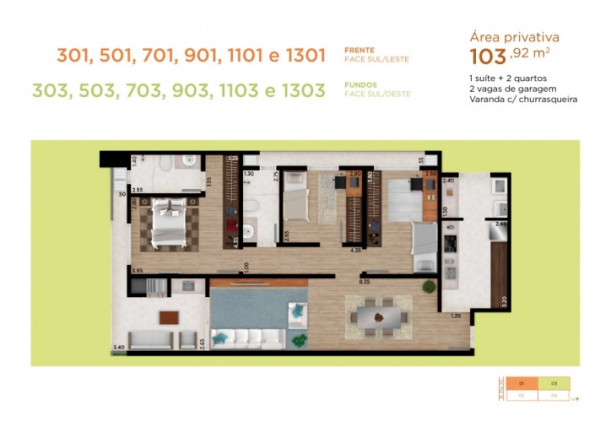 Foto do imóvel Apartamento com 3 Quartos à Venda, 112 m² em Centro - Cascavel
