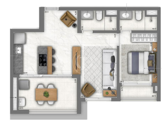 Imagem Apartamento com 2 Quartos à Venda, 61 m² em Vila Clementino - São Paulo