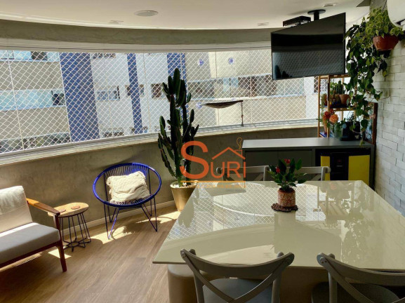 Apartamento com 3 Quartos à Venda, 126 m² em Vila Scarpelli - Santo André