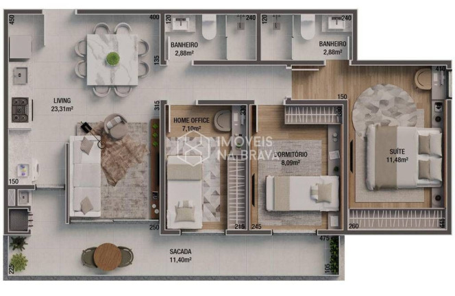 Imagem Apartamento com 2 Quartos à Venda, 64 m² em Vila Operária - Itajaí Imagem Apartamento com 2 Quartos à Venda, 64 m² em Vila Operária - Itajaí