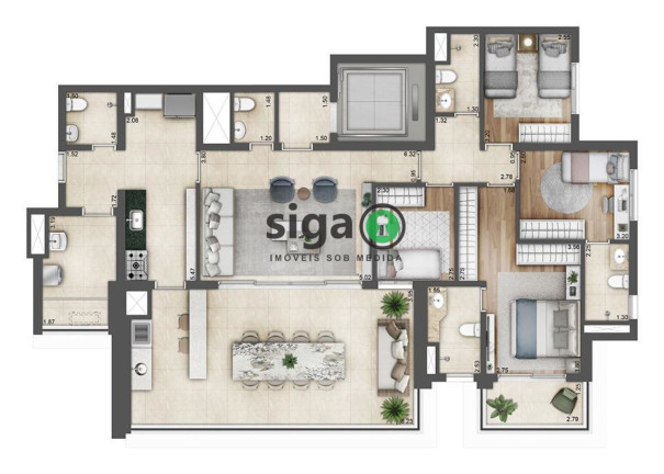 Imagem Apartamento com 4 Quartos à Venda, 159 m² em Butantã - São Paulo