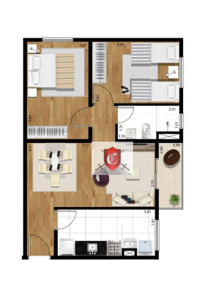 Imagem Apartamento com 2 Quartos à Venda, 49 m² em Vila Nova Bonsucesso - Guarulhos