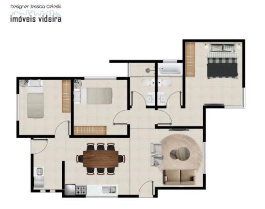 Imagem Casa com 3 Quartos à Venda, 81 m² em Nossa Senhora Aparecida - Videira Imagem Casa com 3 Quartos à Venda, 81 m² em Nossa Senhora Aparecida - Videira
