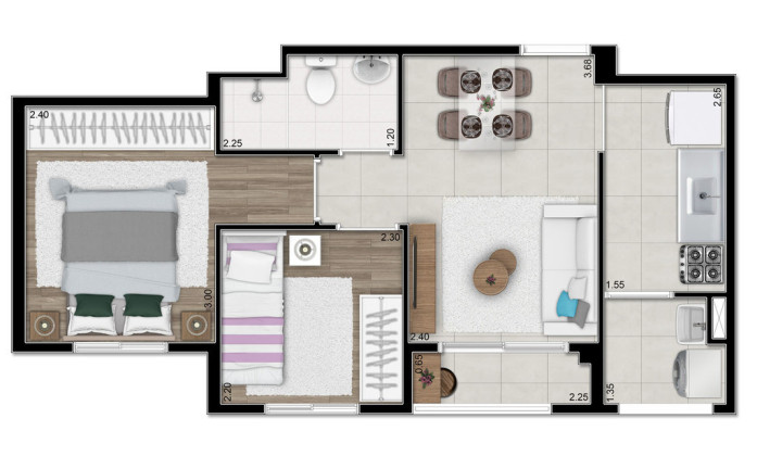 Imagem Imóvel com 2 Quartos à Venda, 37 m² em Itaquera - São Paulo