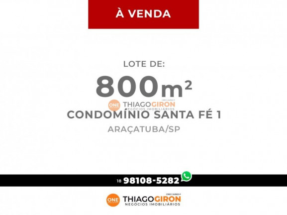 Imóvel à Venda, 877 m² em Vila Aeronáutica - Araçatuba