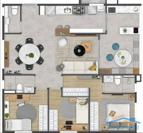 Imagem Apartamento com 3 Quartos à Venda, 87 m² em Umuarama - Osasco Imagem Apartamento com 3 Quartos à Venda, 87 m² em Umuarama - Osasco