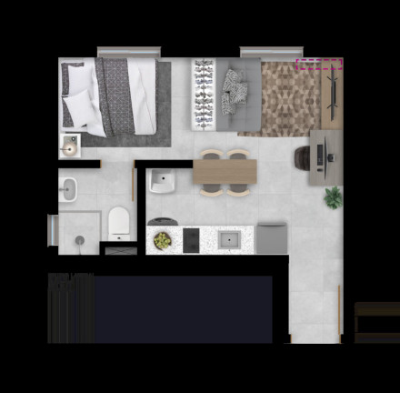 Imagem Imóvel com 1 Quarto à Venda, 23 m² em Hípica - Porto Alegre
