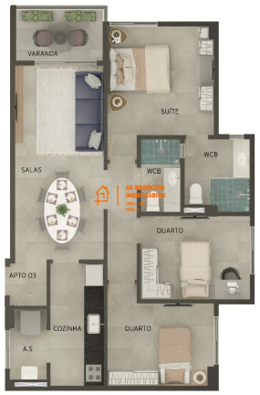 Imagem Apartamento com 3 Quartos à Venda, 79 m² em Bancários - João Pessoa
