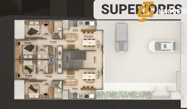 Imagem Apartamento com 2 Quartos à Venda, 63 m² em Santa Regina  - Camboriú