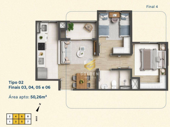 Imagem Apartamento com 2 Quartos à Venda, 50 m² em Itajuba - Barra Velha Imagem Apartamento com 2 Quartos à Venda, 50 m² em Itajuba - Barra Velha