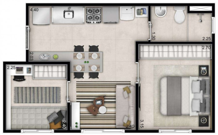 Imagem Imóvel com 2 Quartos à Venda, 35 m² em Ipiranga - São Paulo