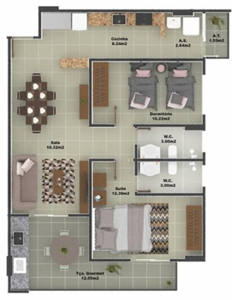Imagem Apartamento com 2 Quartos à Venda, 95 m² em Guilhermina - Praia Grande Imagem Apartamento com 2 Quartos à Venda, 95 m² em Guilhermina - Praia Grande