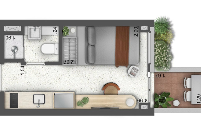 Imagem Apartamento com 1 Quarto à Venda, 20 m² em Menino Deus - Porto Alegre