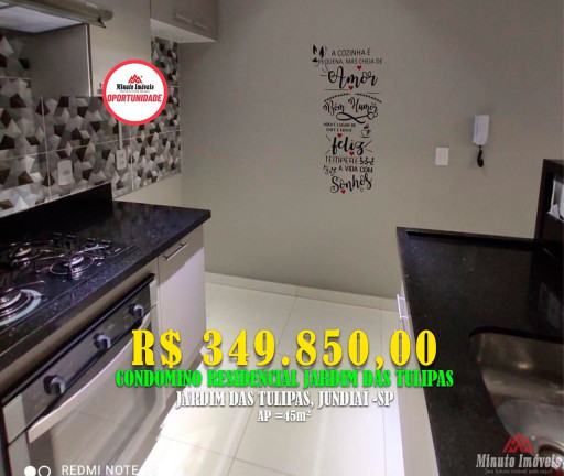 Apartamento com 2 Quartos à Venda, 45 m² em Jardim Das Tulipas - Jundiaí