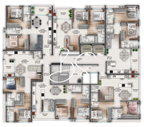 Imagem Apartamento com 2 Quartos à Venda, 65 m² em Tabuleiro Dos Oliveiras - Itapema