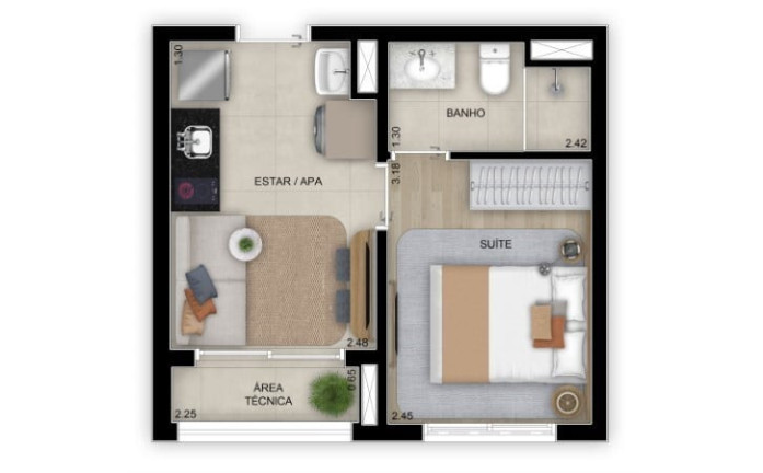 Imagem Apartamento com 1 Quarto à Venda, 26 m² em Alto Da Boa Vista - São Paulo