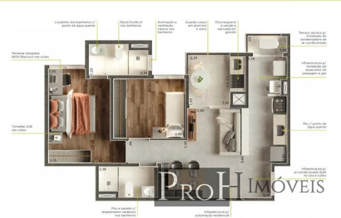 Imagem Apartamento com 2 Quartos à Venda, 56 m² em Vila Assunção - Santo André
