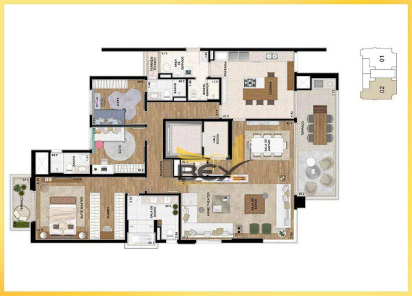 Imagem Apartamento com 3 Quartos à Venda, 200 m² em Alphaville Empresarial - Barueri