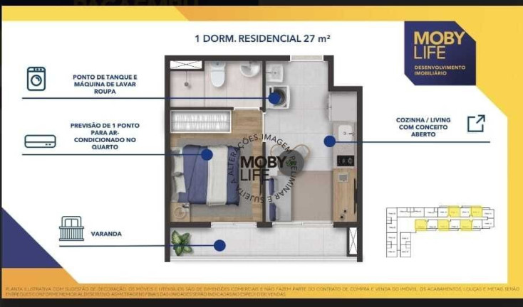 Imagem Studio com 1 Quarto à Venda, 24 m² em Barra Funda - São Paulo