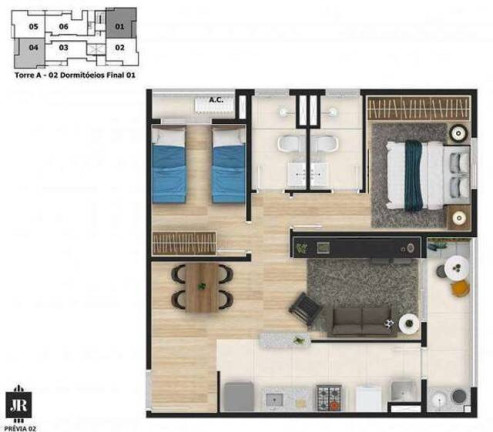 Imagem Apartamento com 2 Quartos à Venda, 61 m² em Jardim São Carlos - Sorocaba Imagem Apartamento com 2 Quartos à Venda, 61 m² em Jardim São Carlos - Sorocaba