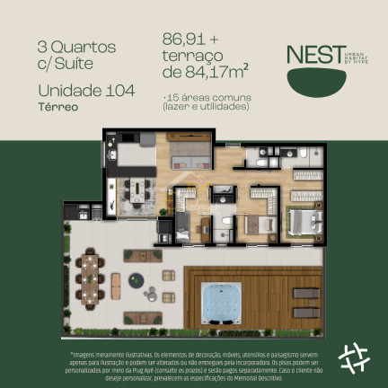 Imagem Apartamento com 2 Quartos à Venda, 30 m² em Bacacheri - Curitiba Imagem Apartamento com 2 Quartos à Venda, 30 m² em Bacacheri - Curitiba