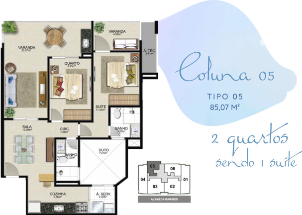 Imagem Apartamento com 2 Quartos à Venda, 85 m² em Enseada Azul - Guarapari