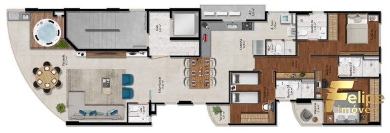 Imagem Imóvel com 3 Quartos à Venda, 135 m² em Enseada Azul - Guarapari