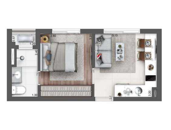 Imagem Apartamento com 2 Quartos à Venda, 45 m² em Santo Amaro - São Paulo