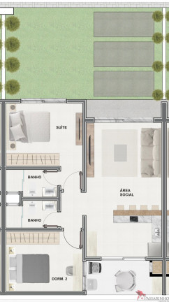 Imagem Casa com 2 Quartos à Venda, 62 m² em Caravelle - Passo De Torres