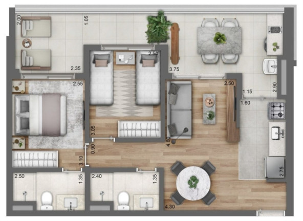 Imagem Apartamento com 2 Quartos à Venda, 70 m² em Perdizes - São Paulo