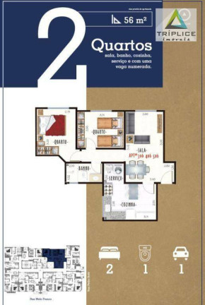 Imagem Apartamento com 2 Quartos à Venda, 56 m² em São Mateus - Juiz De Fora