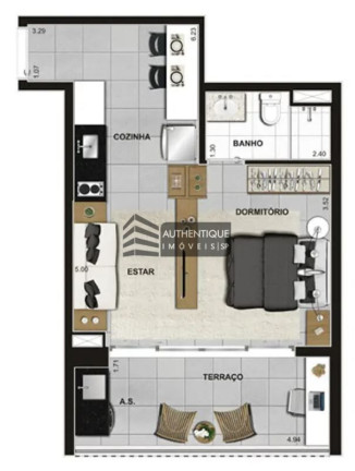 Imagem Apartamento com 1 Quarto à Venda, 38 m² em Vila Mariana - São Paulo