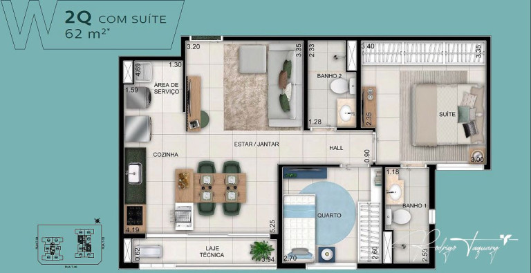 Imagem Apartamento com 2 Quartos à Venda, 58 m² em Setor Bueno - Goiânia