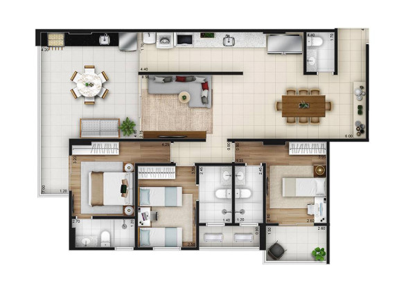 Imagem Apartamento com 3 Quartos à Venda, 127 m² em Forte - Praia Grande Imagem Apartamento com 3 Quartos à Venda, 127 m² em Forte - Praia Grande